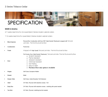 Z-Series Tobacco Cedar